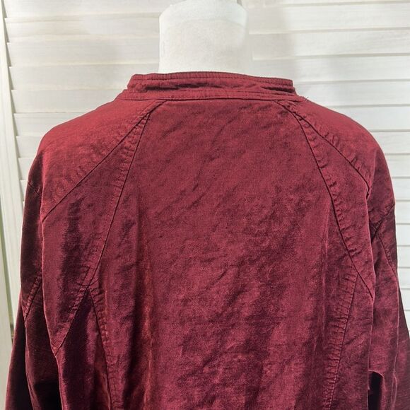 Torrid Jacket Size 4 4X Moto Burgundy Velvet Jacket NWOT - Picture 13 of 16
